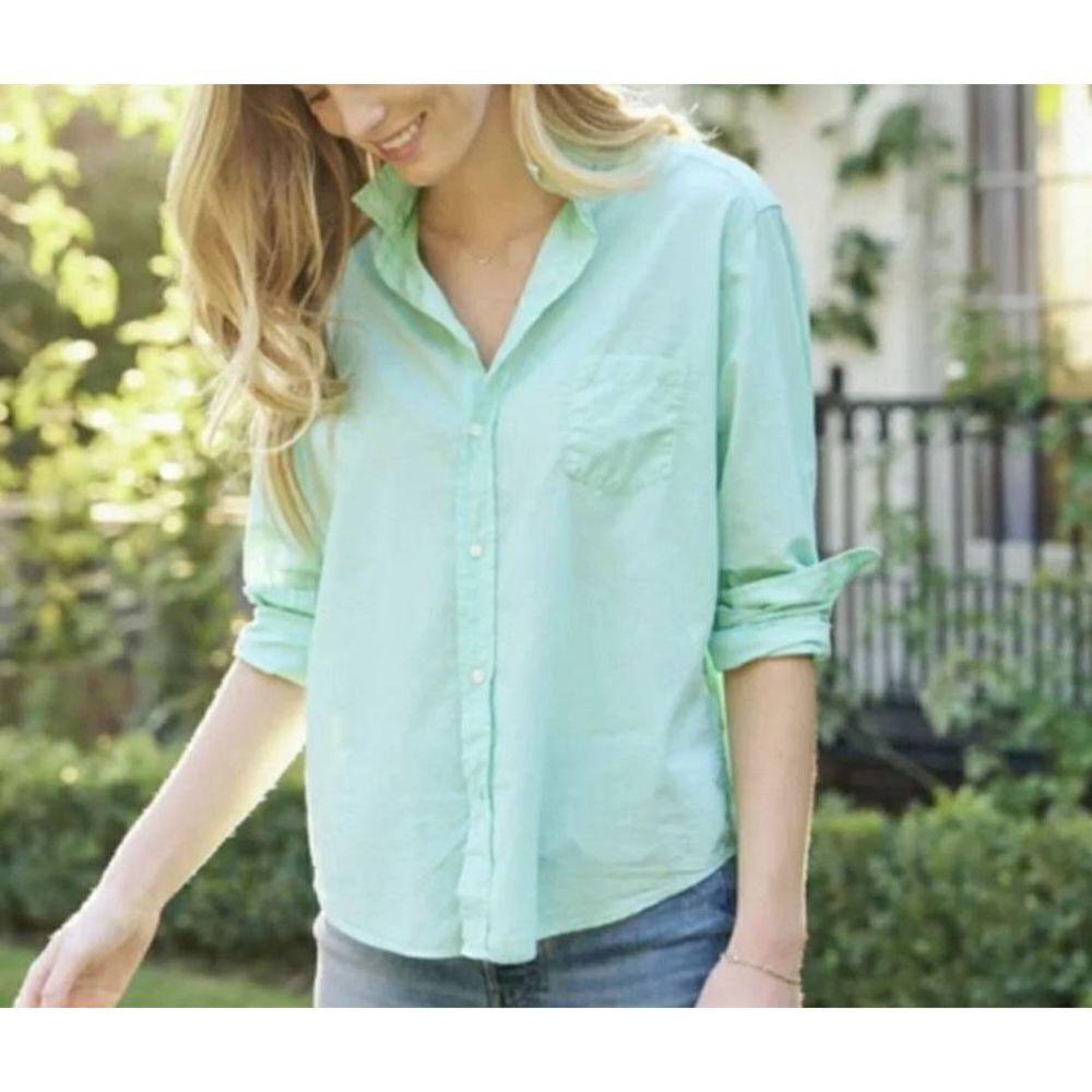 Frank & Eileen Barry light green Long Sleeve Shirt sz XS